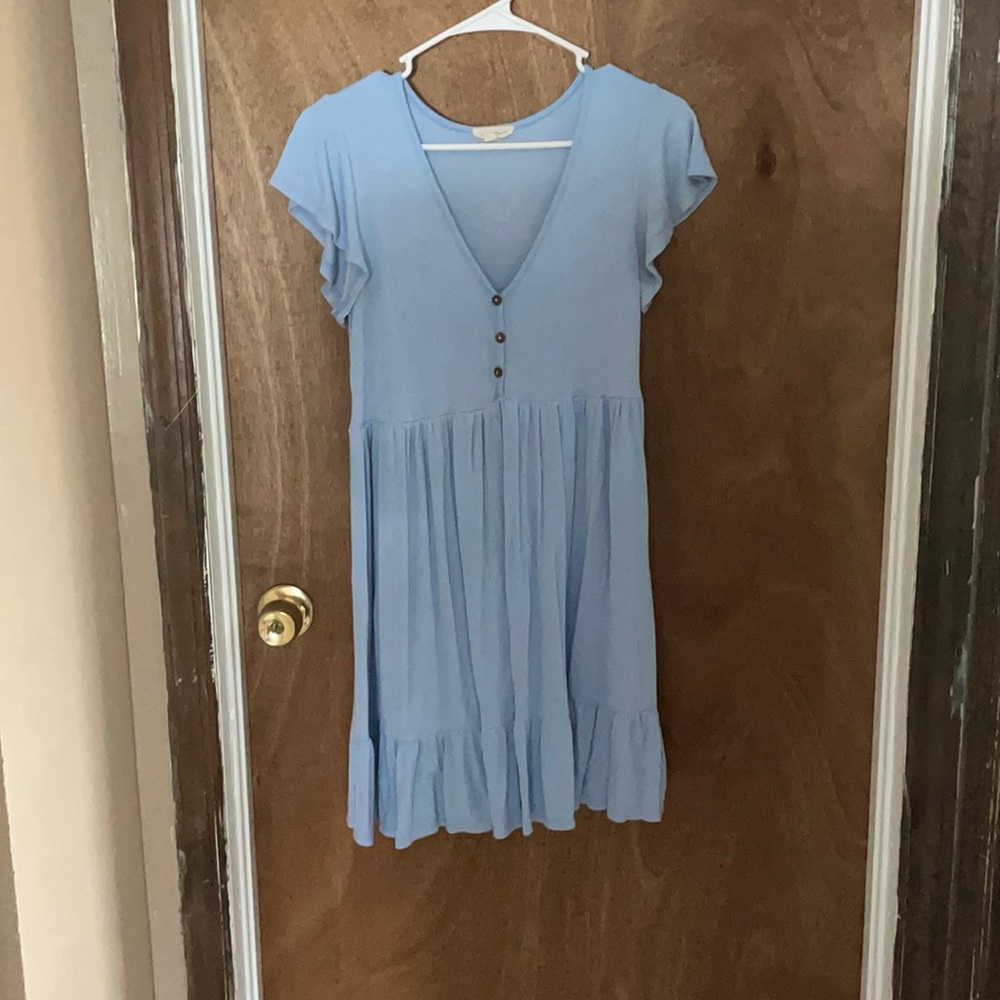 Baby Blue V-Neck Sundress